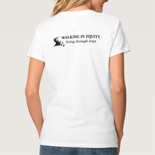 公正に生き、信頼に生きる Tシャツ (裏面)