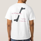 公正貿易のスカルかピストルTシャツ Tシャツ (裏面)