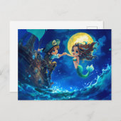 公海で人魚を見た海賊 ポストカード (正面/裏面)