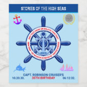 公海の話。おもしろい,カスタマイズ可能 ワインラベル (シングルラベル)