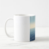 公海上の帆船 コーヒーマグカップ (左)