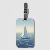 公海上の帆船 ラゲッジタグ (正面縦)