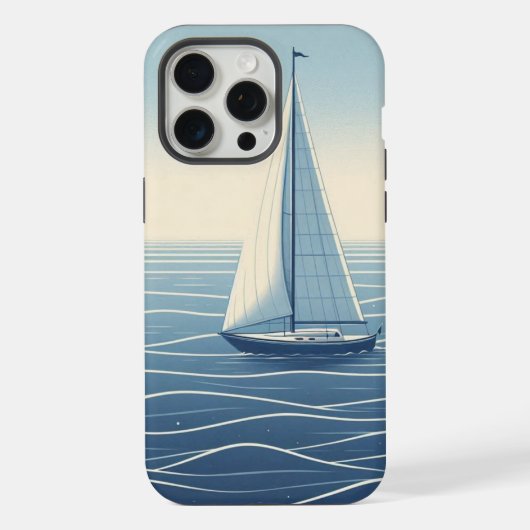 公海上の帆船 iPhoneケース (裏面)