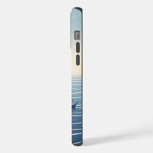 公海上の帆船 iPhoneケース (左側面)