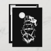 公海上の海賊船 ポストカード (正面/裏面)