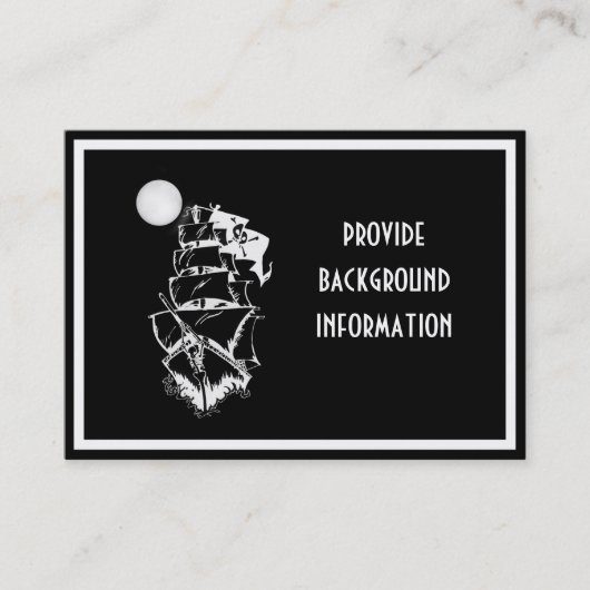 公海上の海賊船 名刺 (正面)