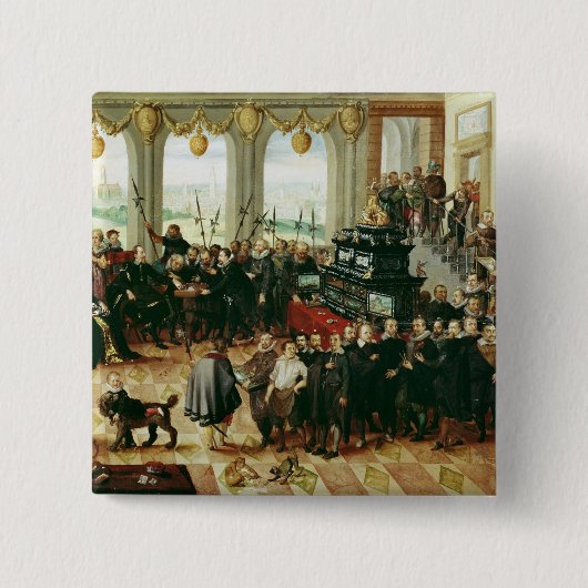 公爵へのPhillip提示II 缶バッジ (正面)