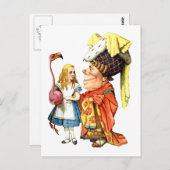 公爵夫人のア教えリスフラミンゴのクロケー ポストカード (正面/裏面)