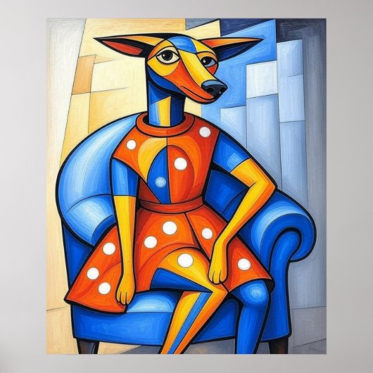 公爵夫人は青い椅子に座る ポスター (正面)