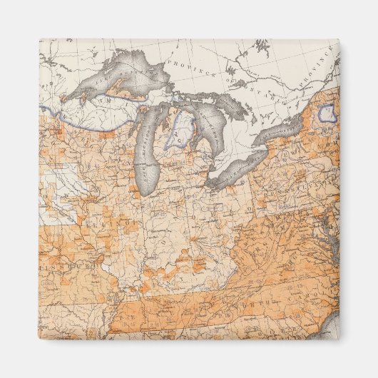 公的債務、統計的な米国リトグラフ マグネット (正面)