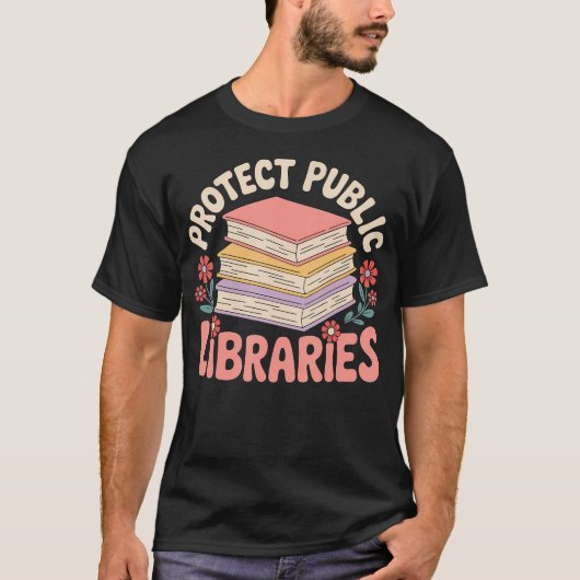 公立図書館を守ろう Tシャツ (正面)