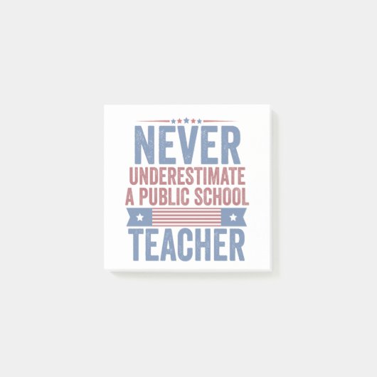 公立学校の先生ワルツを過小評価しない ポストイット (正面)