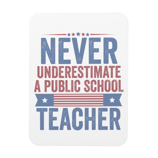 公立学校の先生ワルツを過小評価しない マグネット (縦)