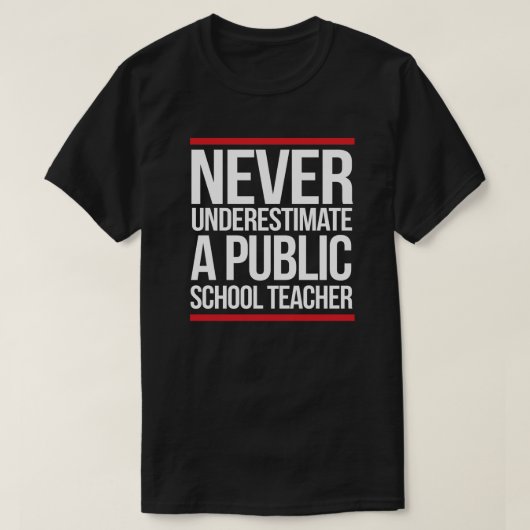 公立学校の先生 Tシャツ (デザイン正面)