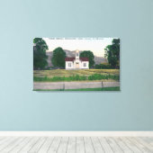 公立学校の外観 キャンバスプリント (インサイチュ (ウッドフロア))