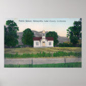 公立学校の外観 ポスター (正面)