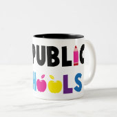 公立学校教育学生マグカップが大好き ツートーンマグカップ (正面右)
