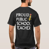 公立誇りを持った学校先生 Tシャツ (裏面)