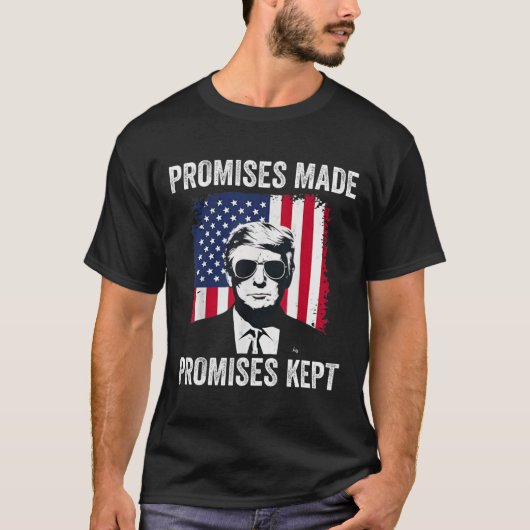公約実現 大統領 ドナルド・トランプ Tシャツ (正面)