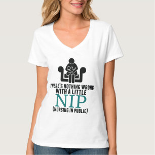 公衆の母乳で育てる看護 Tシャツ