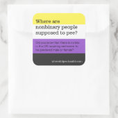 公衆トイレのシール スクエアシール (バッグ)