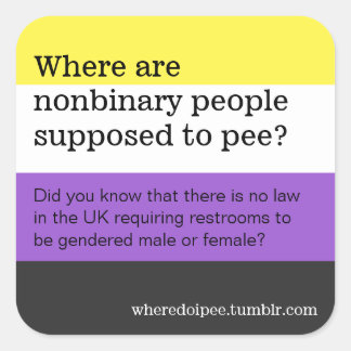 公衆トイレのシール スクエアシール