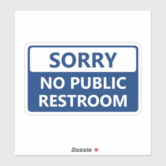 公衆トイレの標識が表示されなくてごめんなさい シール (シート)