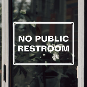 公衆トイレ営業なし ウィンドウサイン