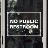 公衆トイレ営業なし ウィンドウサイン