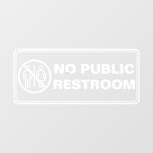 公衆トイレ営業なし ウィンドウサイン (シート)