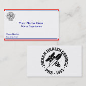 公衆衛生サービス退職した名刺 名刺 (正面/裏面)