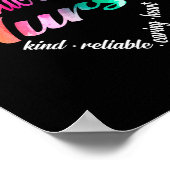 公衆衛生ナースハートワードクラウドウォーター色 ポスター (角)