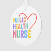 公衆衛生ナースハート オーナメント (正面)