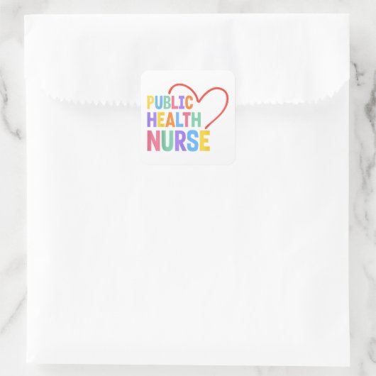 公衆衛生ナースハート スクエアシール (バッグ)