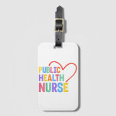 公衆衛生ナースハート ラゲッジタグ (正面縦)
