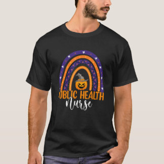 公衆衛生ナースレインボーハロウィーンカンプキンコスト Tシャツ