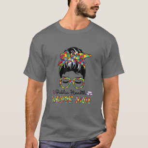 公衆衛生ナース、散々に散らばる、自閉症、ハートST Tシャツ