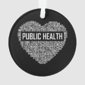 公衆衛生ハートギフト医療従事者Epidemi オーナメント (裏面)