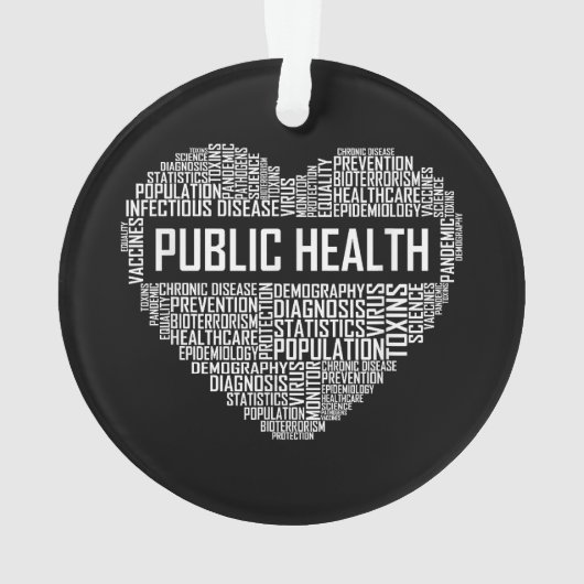 公衆衛生ハートギフト医療従事者Epidemi オーナメント (裏面)