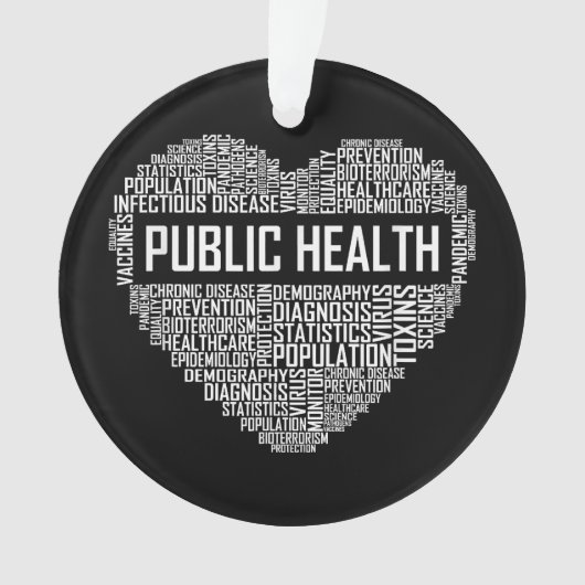 公衆衛生ハートギフト医療従事者Epidemi オーナメント (正面)