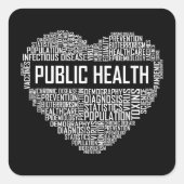 公衆衛生ハートギフト医療従事者Epidemi スクエアシール (正面)