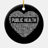 公衆衛生ハートギフト医療従事者Epidemi セラミックオーナメント (裏面)