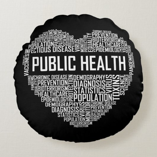 公衆衛生ハートギフト医療従事者Epidemi ラウンドクッション (正面)