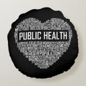 公衆衛生ハートギフト医療従事者Epidemi ラウンドクッション (裏面)