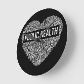 公衆衛生ハートギフト医療従事者Epidemi ラウンド壁時計 (傾斜)