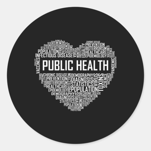 公衆衛生保健医療従事疫学者 ラウンドシール (正面)