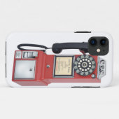 公衆電話のIphoneの旧式で赤い箱 Case-Mate iPhoneケース (裏面(横))