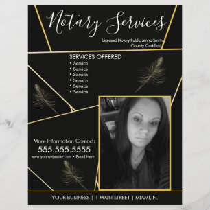 公証サービス ジオメトリック フォト ビジネス フライヤー