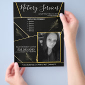 公証サービス ジオメトリック フォト ビジネス フライヤー (手)