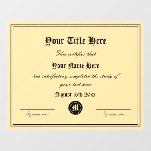 公証テンプレートカスタム ウィンドウサイン (シート)